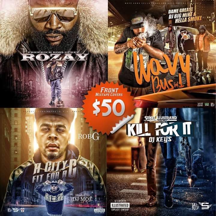 $50 Front Covers mixtape collage