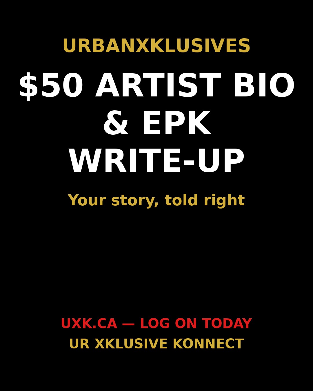 $50 Artist Bio and EPK Write-Up gig card