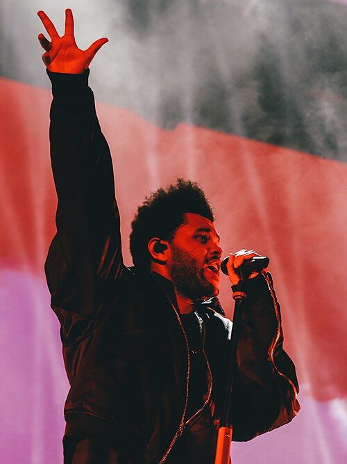 The Weeknd performing live